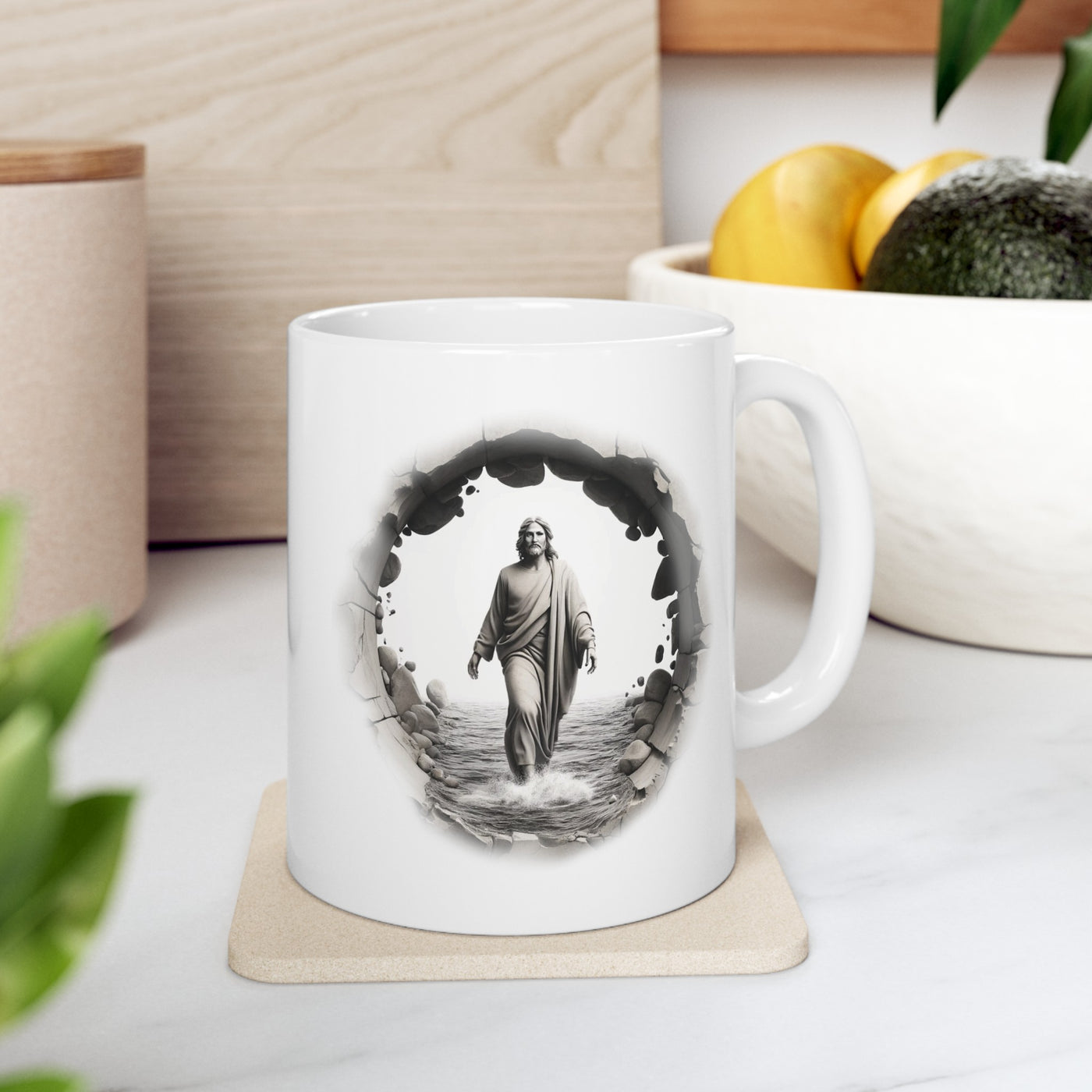 Jesus Breakthrough White Christian Mug – 11 oz — white, product view 2
