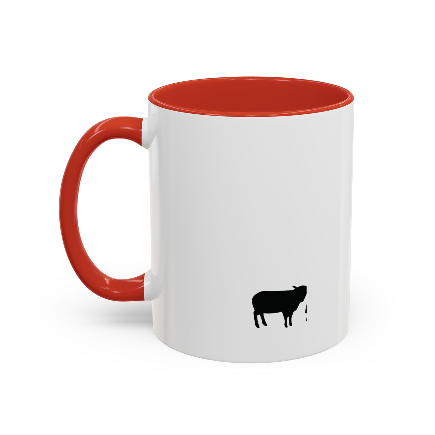 Jesus and the Sheep Accent Christian Mug – 11 oz — white, back view 2