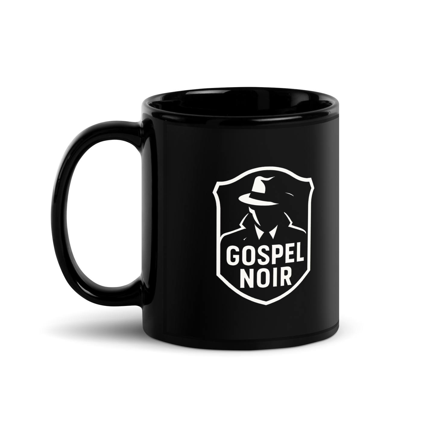Gospel Noir black 11 oz Christian ceramic mug product view