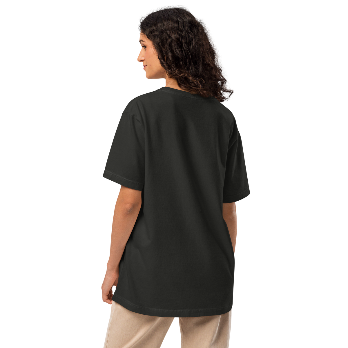 The Body Was Gone by Morning Christian resurrection oversized T-shirt, washed black back view.
