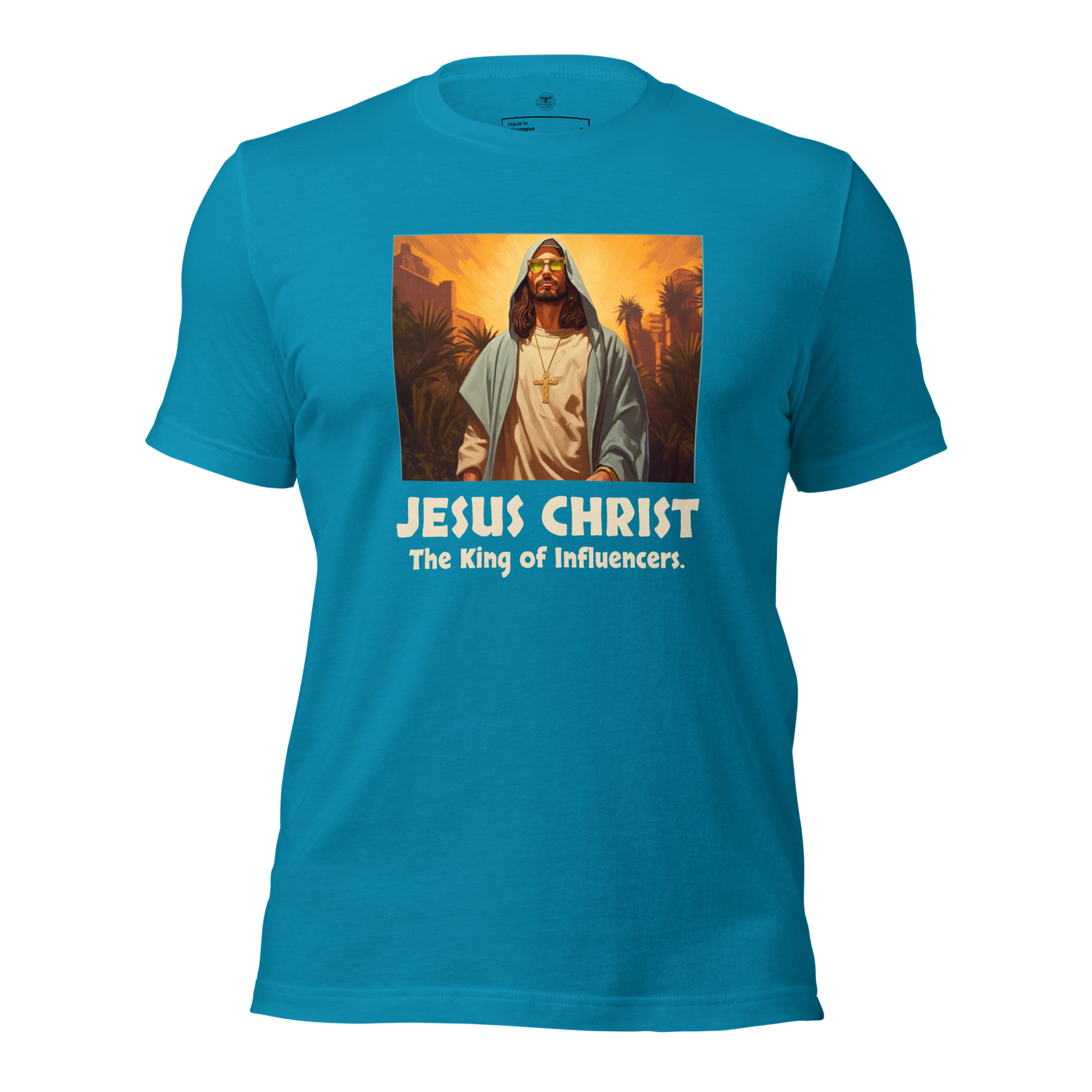 Jesus: King of Influencers Christian Graphic T-Shirt — front view
