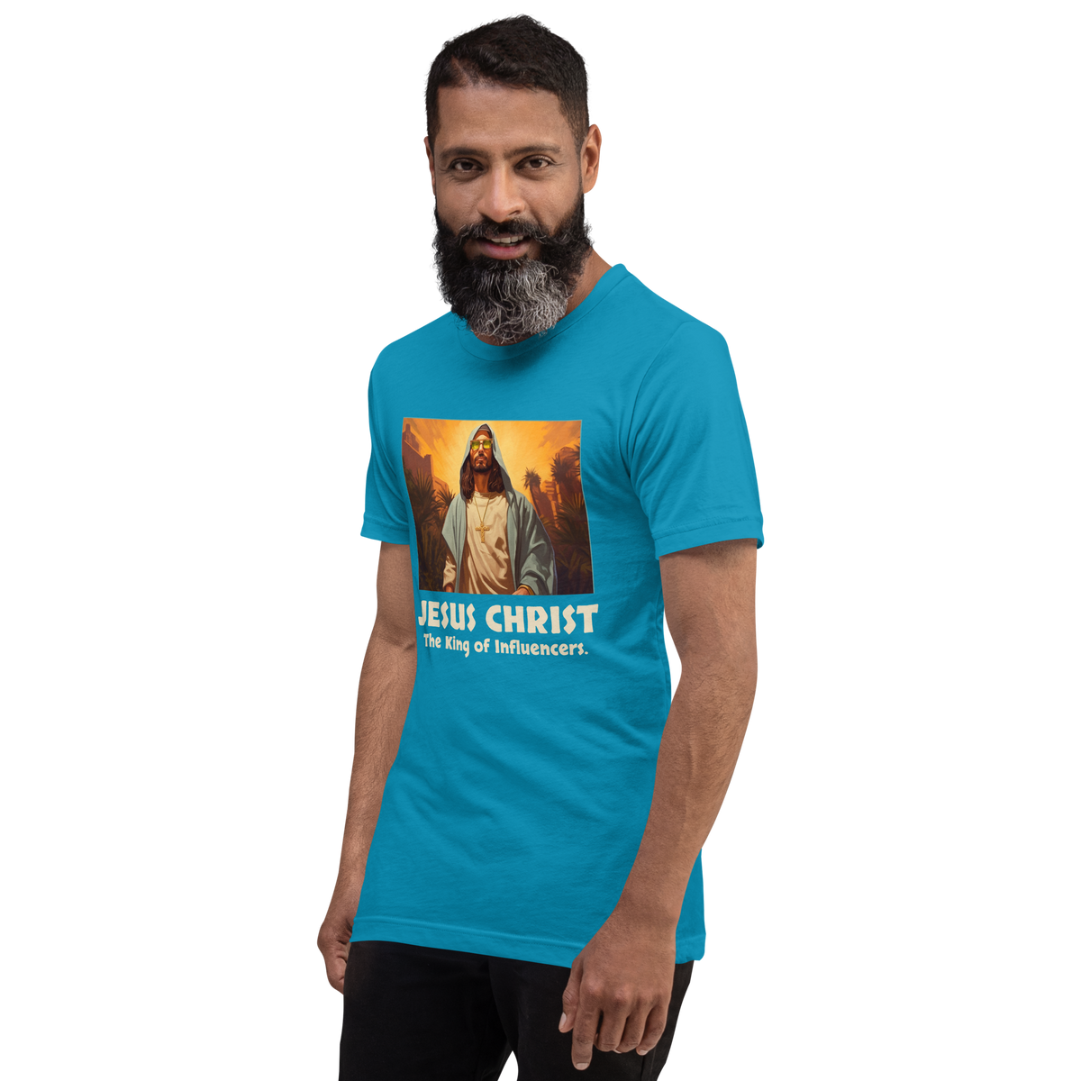 Jesus: King of Influencers Christian Graphic T-Shirt — front view 9