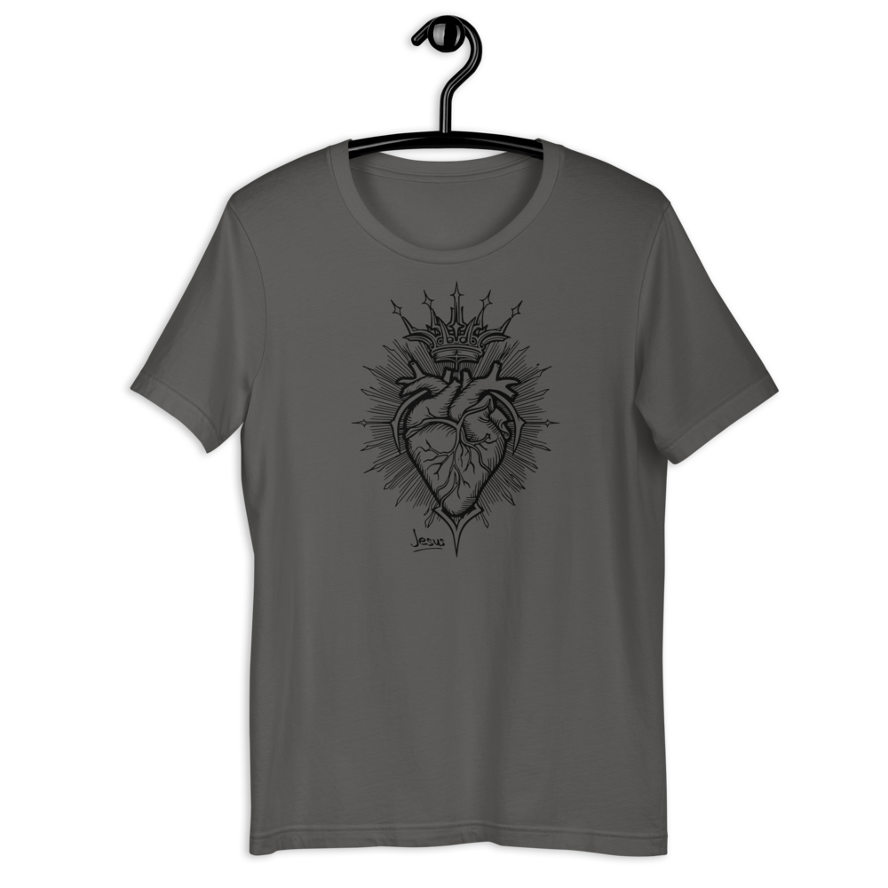 Jesus Heart John 15:12 Christian T-Shirt — front view 7