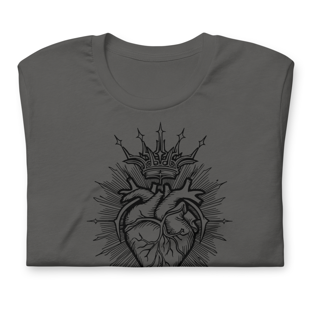 Jesus Heart John 15:12 Christian T-Shirt — front view 2
