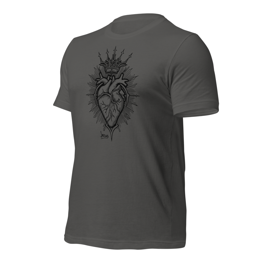 Jesus Heart John 15:12 Christian T-Shirt — front view 6