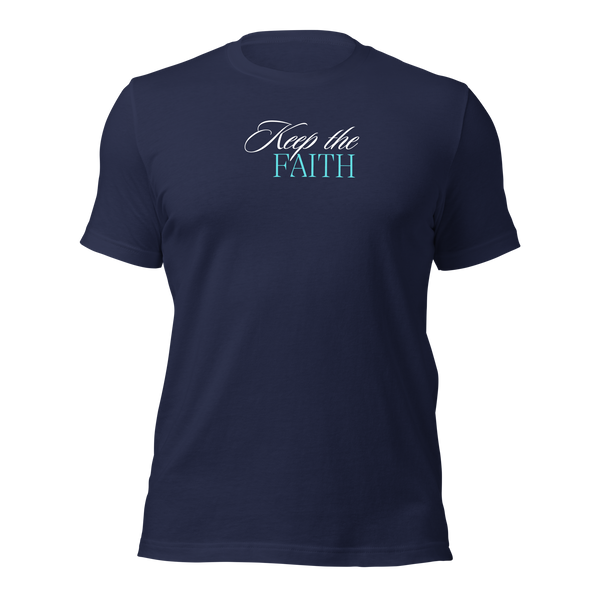 Keep the Faith Navy Christian T-Shirt — navy, product mockup