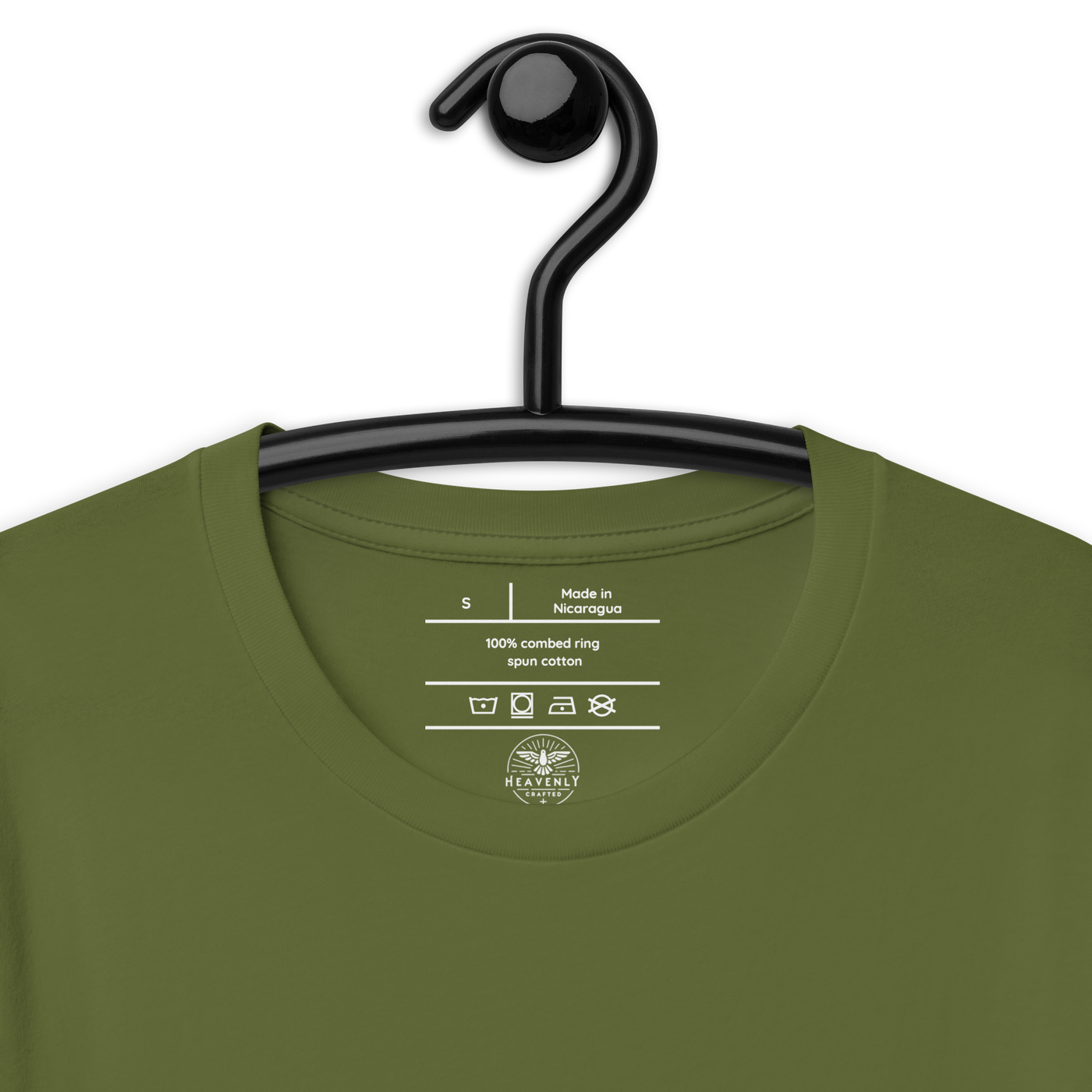 Army of Faith Ephesians 6:11 Christian T-Shirt — army green, size guide 3