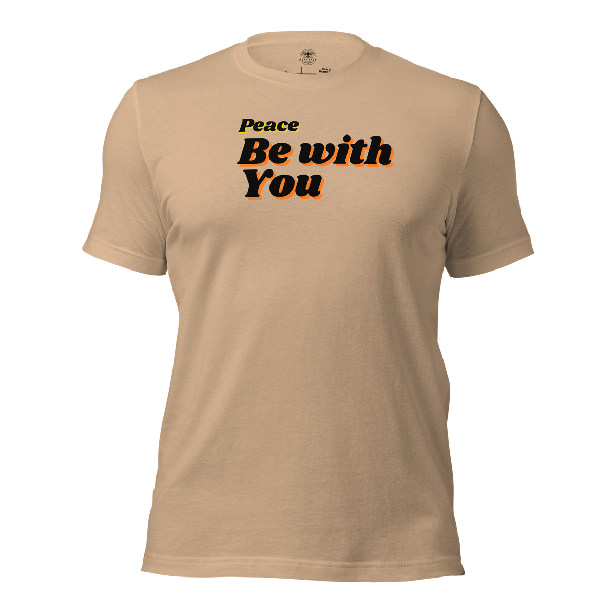 Peace Be With You John 20:19 vintage tan Christian T-shirt product mockup