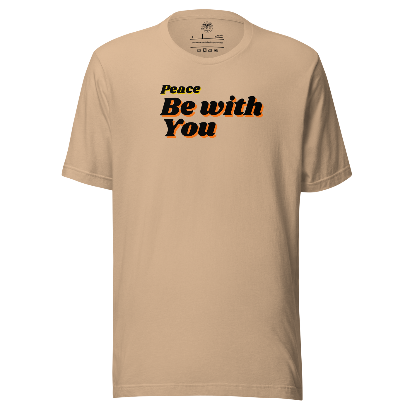 Peace Be With You John 20:19 Vintage Tan T-Shirt — tan, front view
