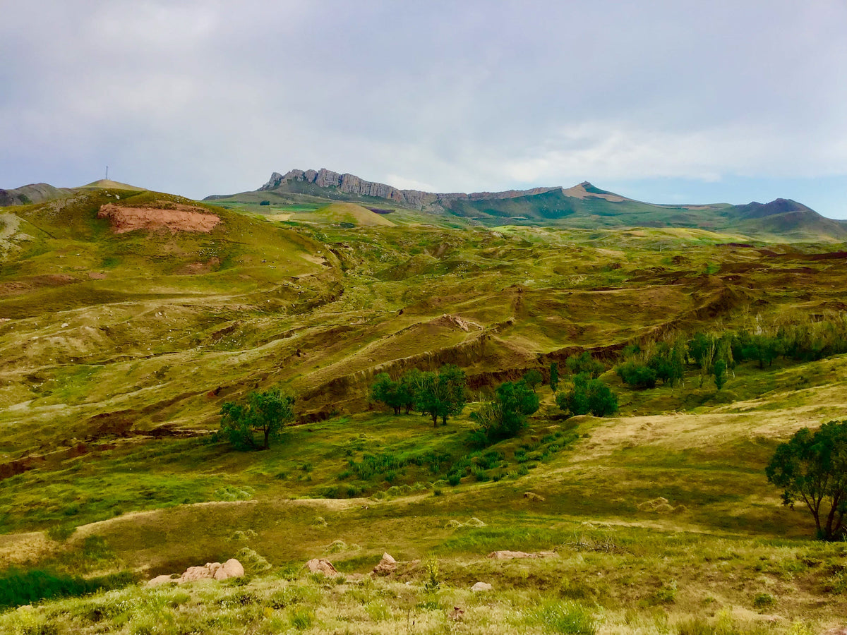 The boat-shaped Durupinar formation in eastern Turkey viewed from the visitor center bluff