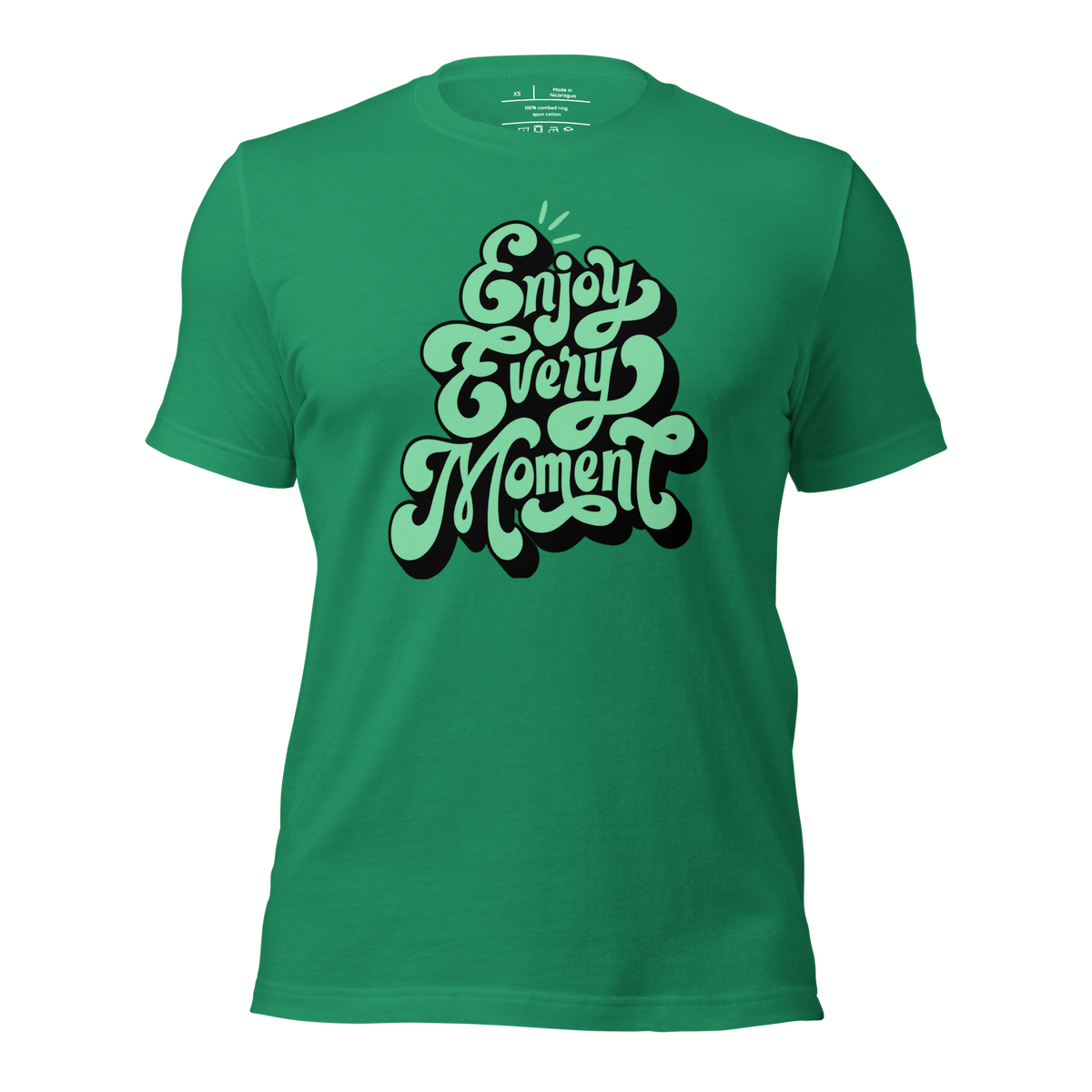 Enjoy Every Moment Ecclesiastes 3:12-13 green Christian T-shirt product mockup