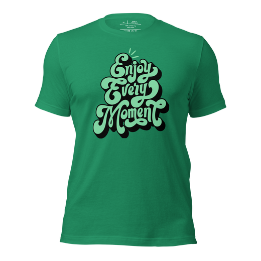 Enjoy Every Moment Ecclesiastes 3:12-13 green Christian T-shirt product mockup