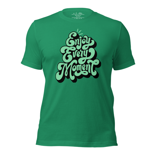 Enjoy Every Moment Ecclesiastes 3:12-13 green Christian T-shirt product mockup