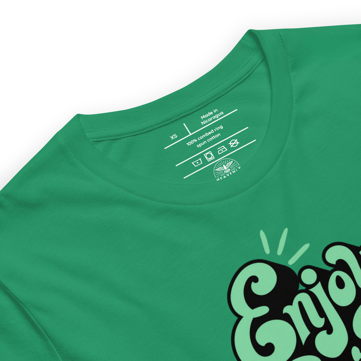 Enjoy Every Moment Ecclesiastes 3:12–13 Christian T-Shirt — green, folded view