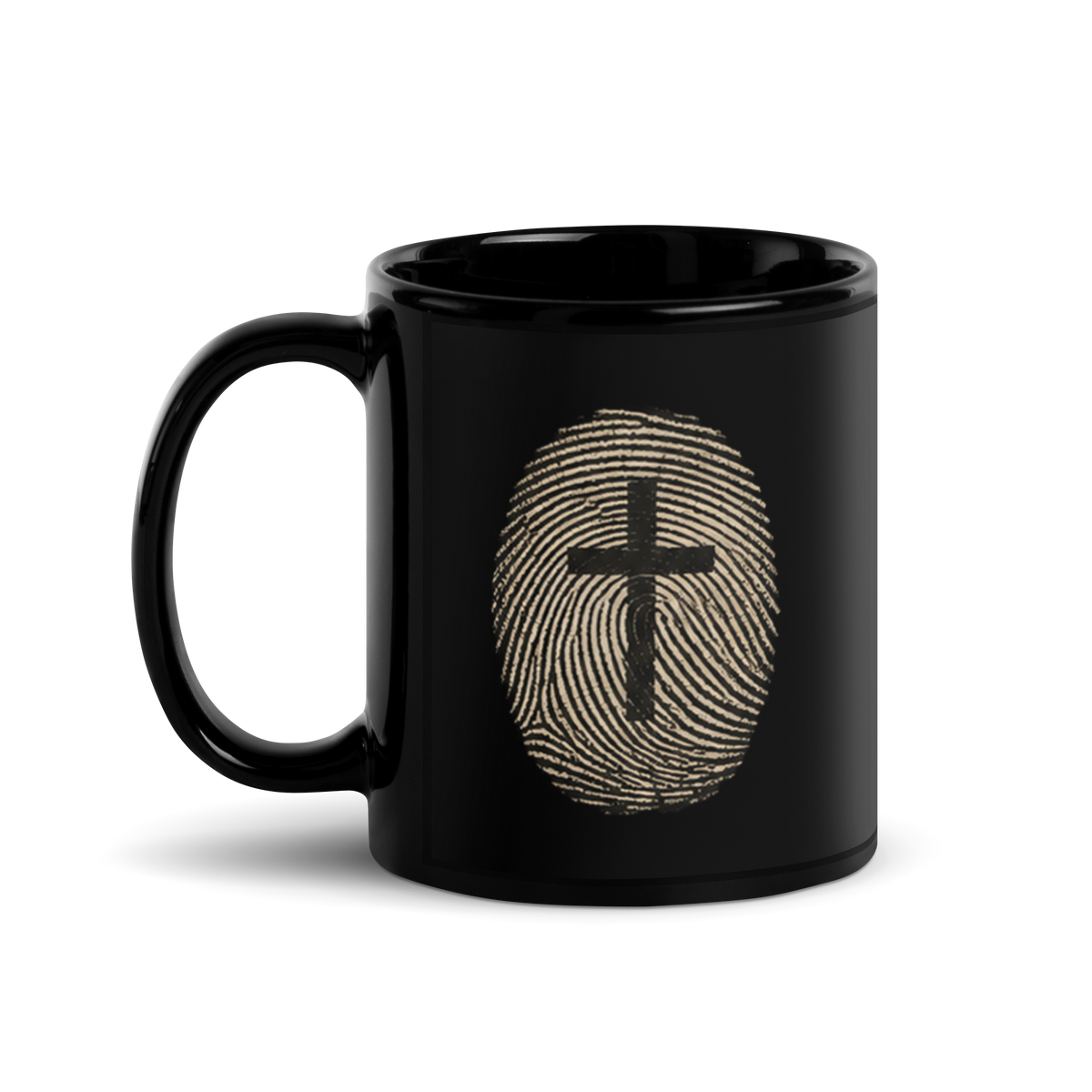 Unsolved? He Is Risen Black Christian Mug – 11 oz — black, left-handle view