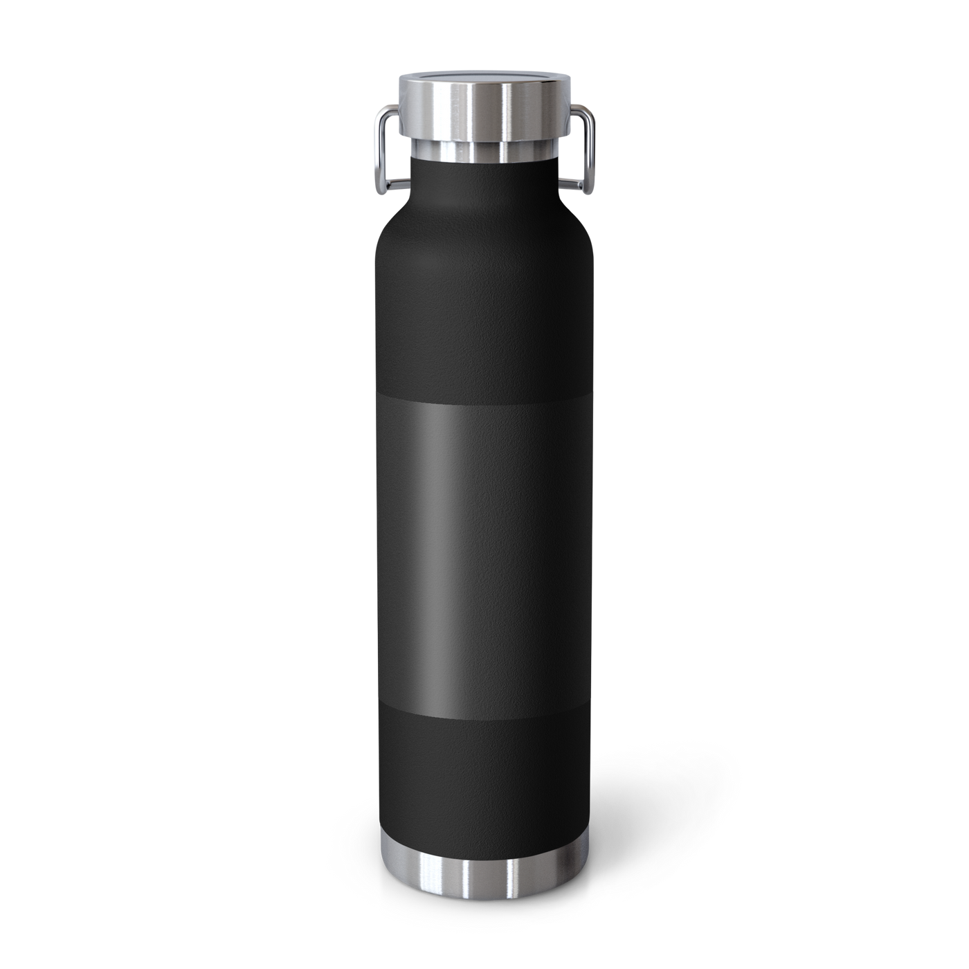 Classified Evidence 22 oz insulated bottle — black, back view