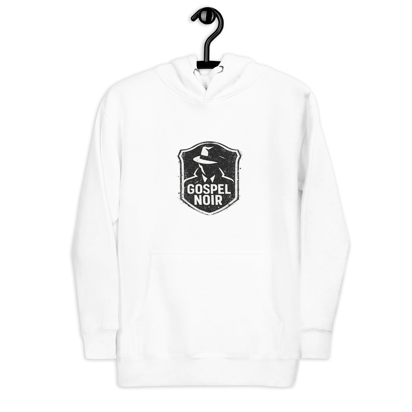 Gospel Noir Evidence Hoodie – Christian Streetwear Pullover — white, front view 4