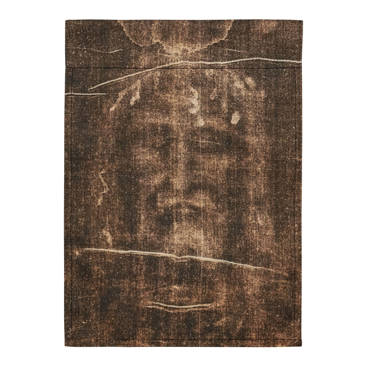 Jesus Face Christian garden flag — 12 × 17 inch, back view