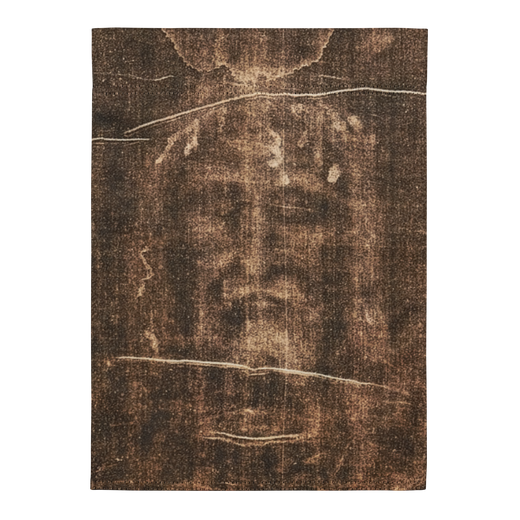 Jesus Face Christian garden flag — 12 × 17 inch, front view
