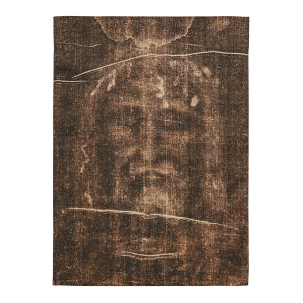 Jesus Face Christian garden flag — 12 × 17 inch, front view