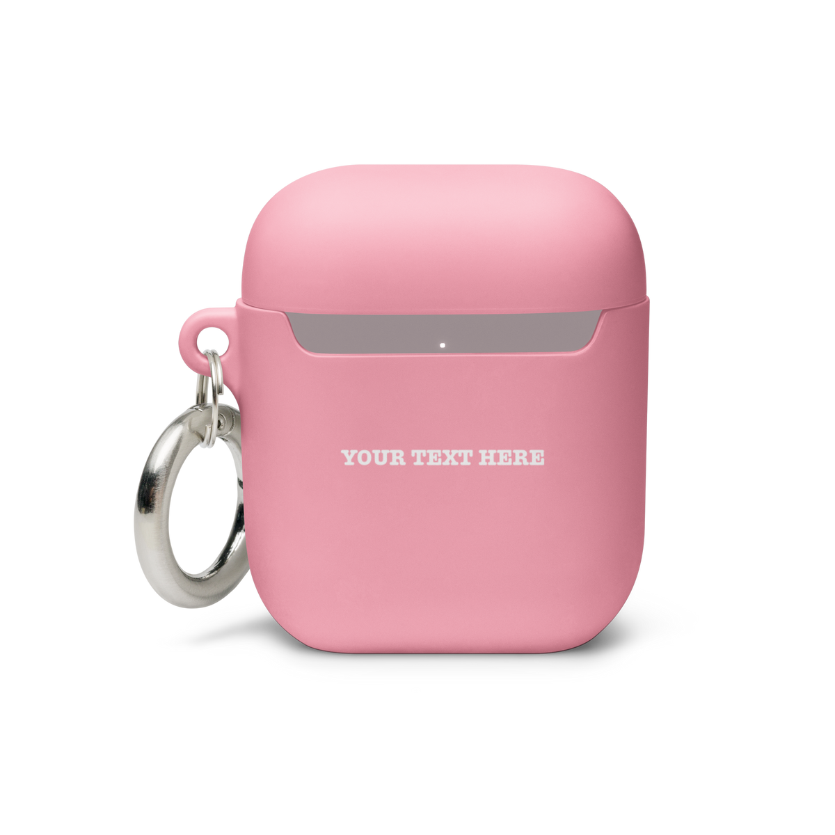 Gospel Noir AirPods protective case — pink AirPods case, back view