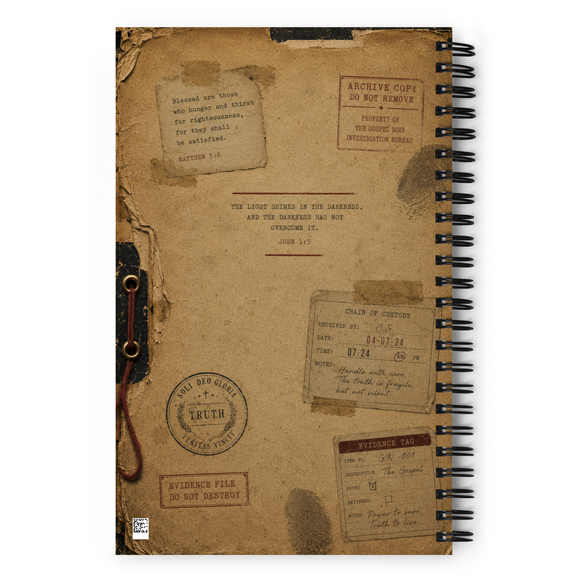 Gospel Noir Investigation Journal – Dotted Spiral Notebook — product view 5