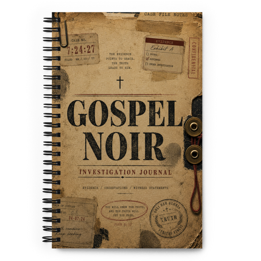 Gospel Noir Investigation Journal – Dotted Spiral Notebook — product view