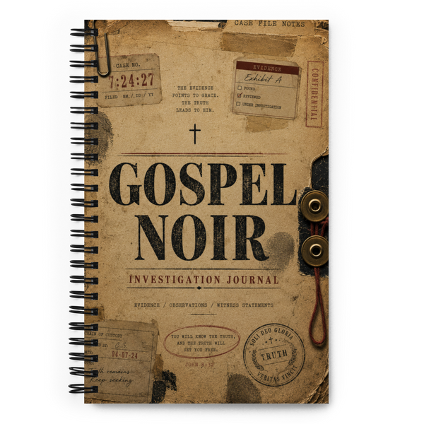 Gospel Noir Investigation Journal – Dotted Spiral Notebook — product view