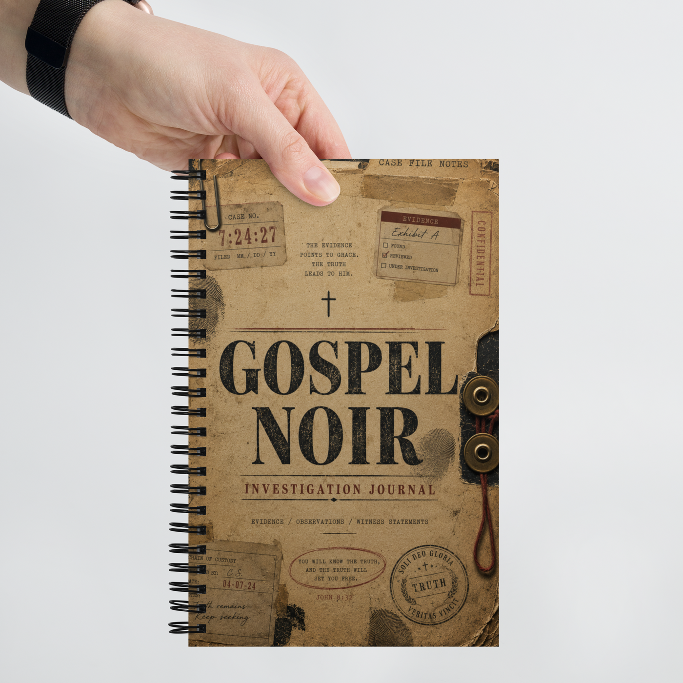 Gospel Noir Investigation Journal – Dotted Spiral Notebook — product view 4