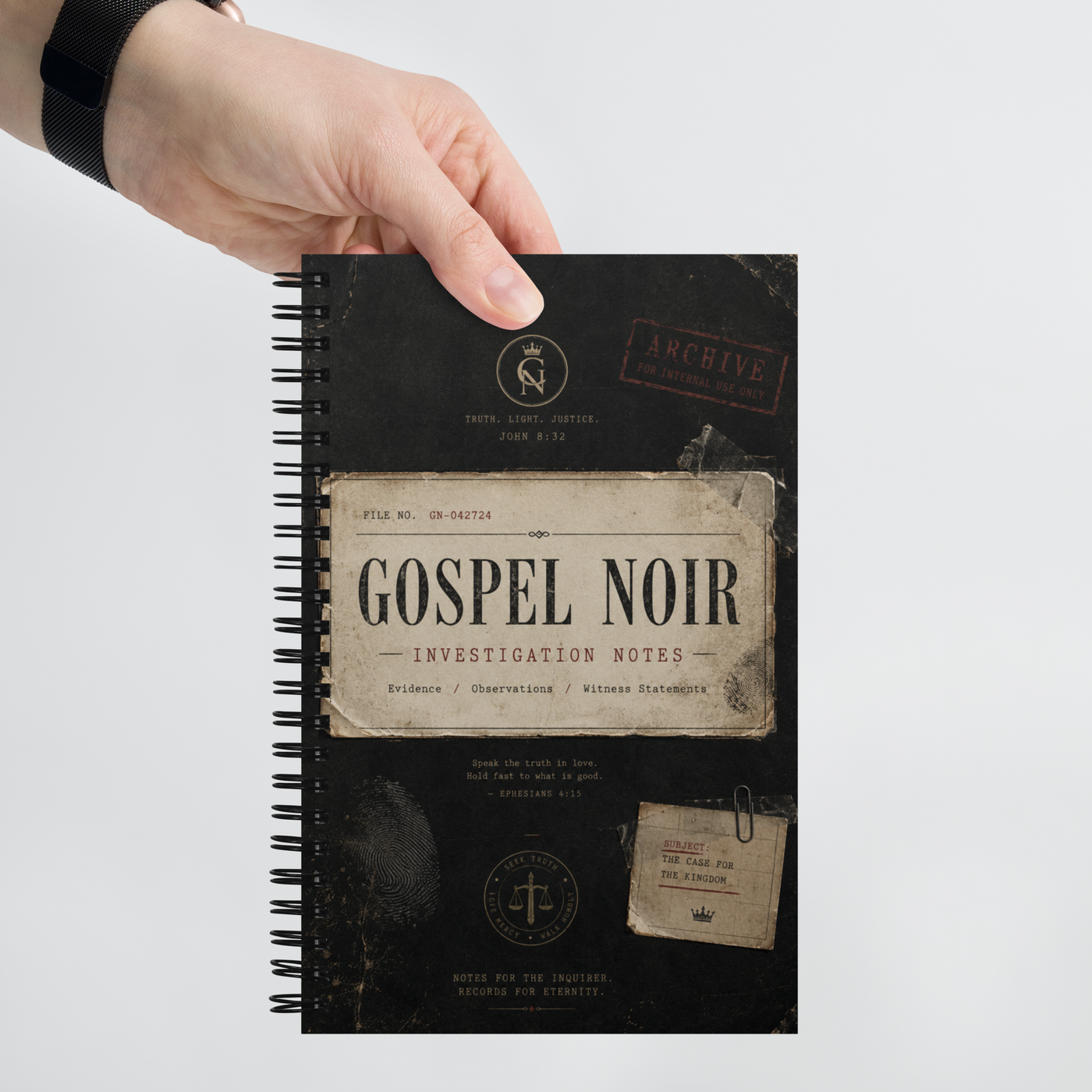 Gospel Noir Investigation Notes – Dotted Spiral Notebook — product view 2