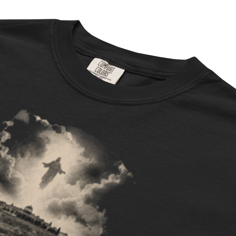 Philippians 2:10 Christian Heavyweight T-Shirt — Every Knee — black, product details. Gospel Noir Christian T-shirt by Heavenly Crafted, faith-based apparel for men and women