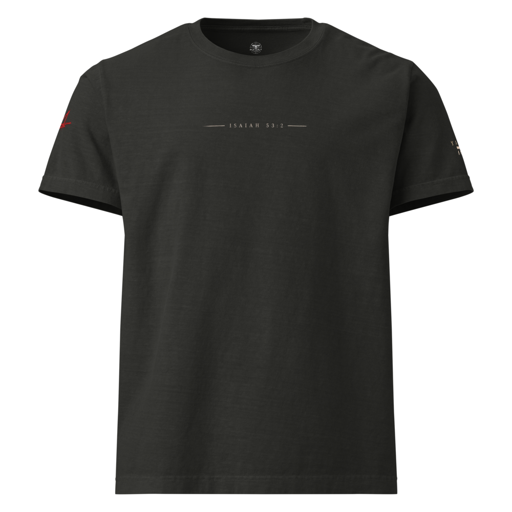 Christ the King Christian Oversized T-Shirt — black, front. Gospel Noir Christian T-shirt by Heavenly Crafted, film noir Christian apparel