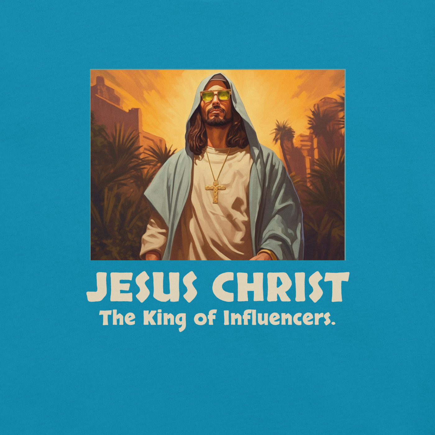 Jesus: King of Influencers Christian Graphic T-Shirt — front view 7