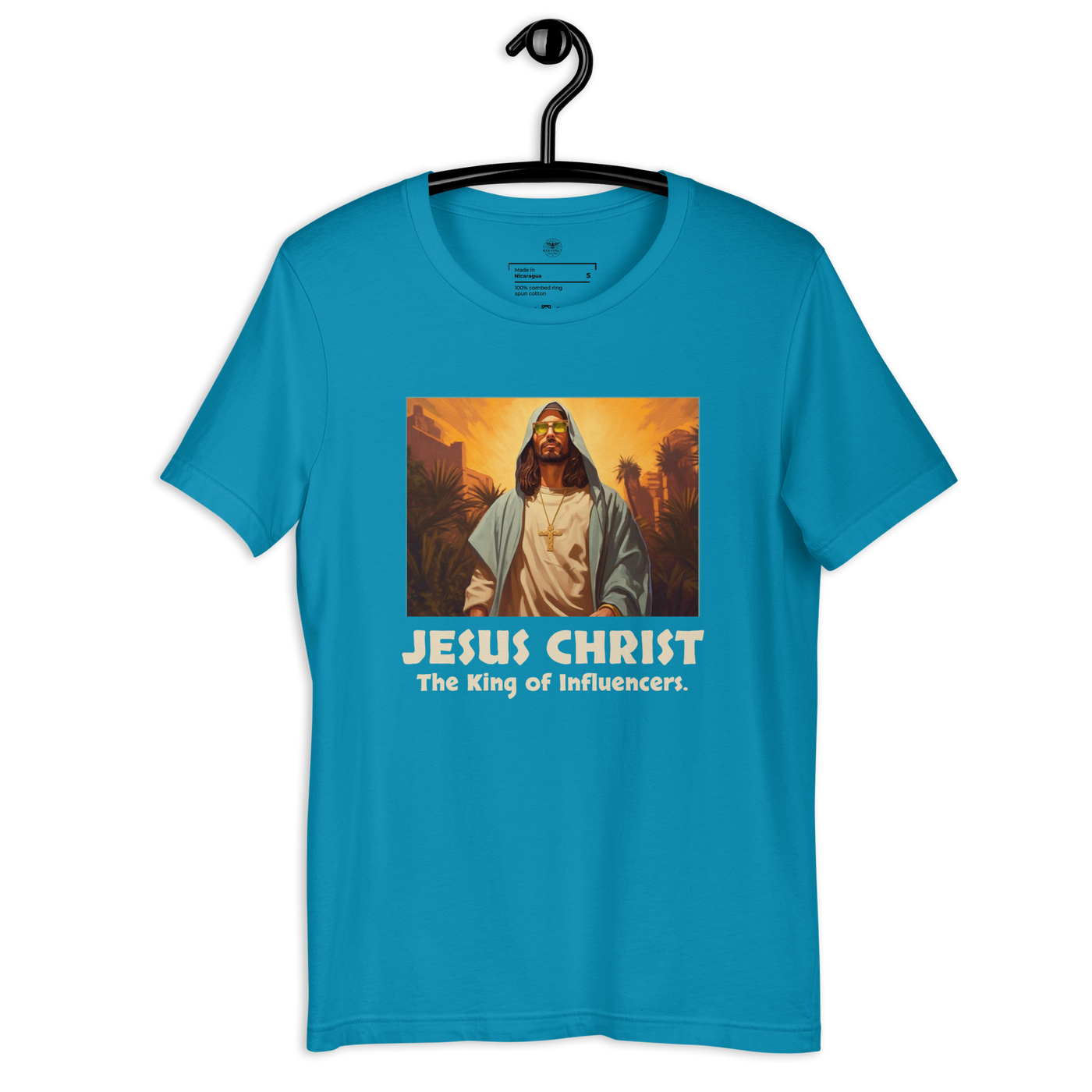 Jesus: King of Influencers Christian Graphic T-Shirt — front view 2