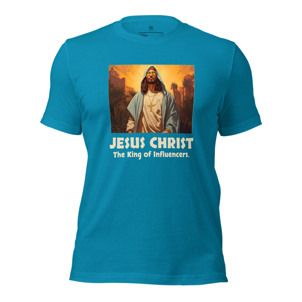 Jesus: King of Influencers Christian Graphic T-Shirt — front view