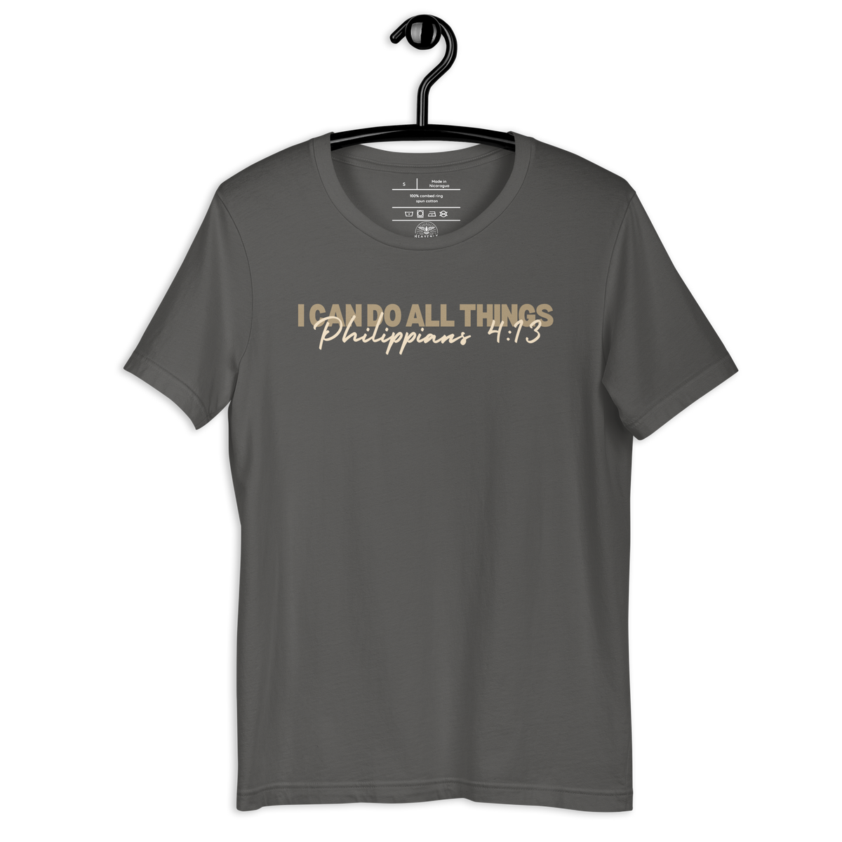 I Can Do All Things Philippians 4:13 Christian T-Shirt — hanging view