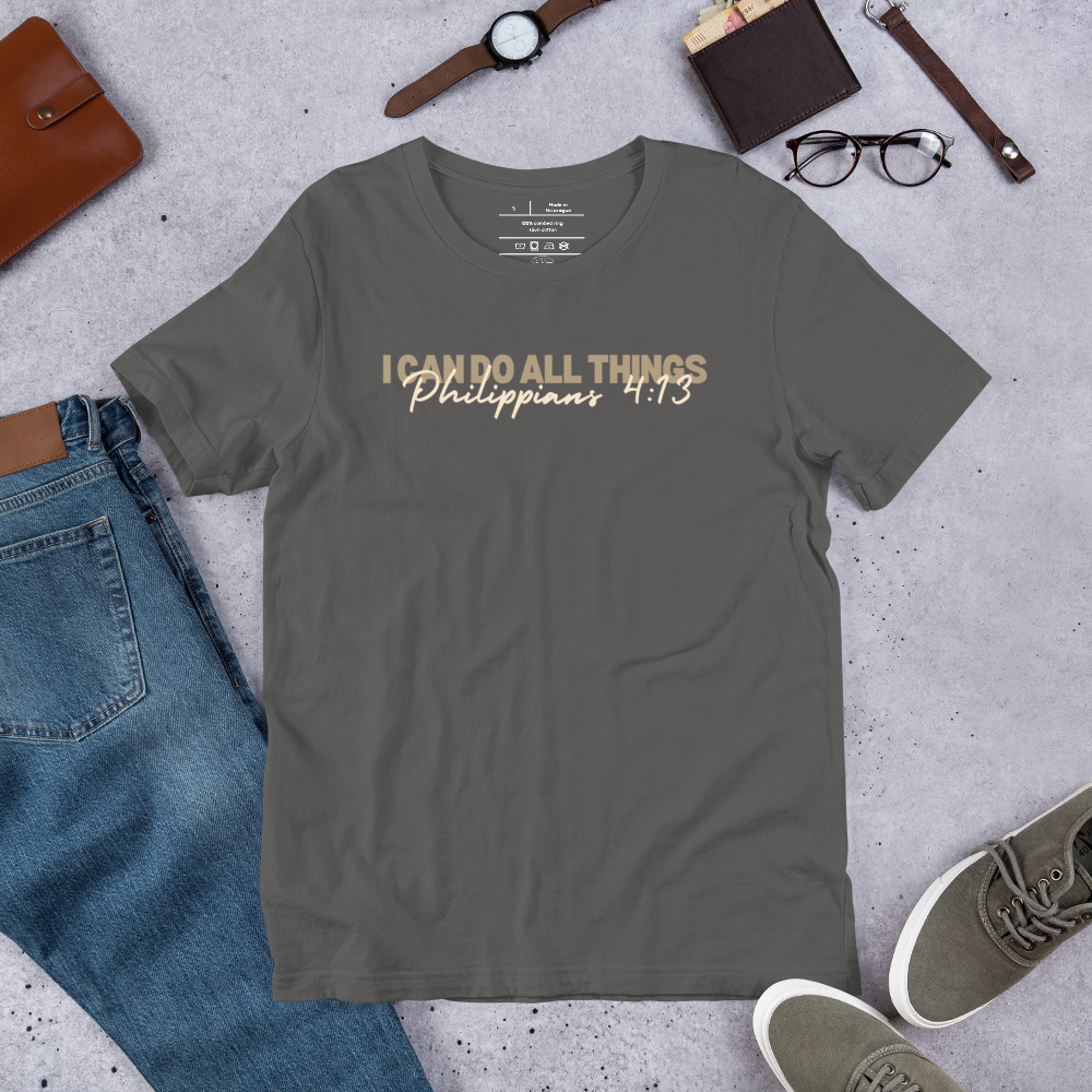 I Can Do All Things Philippians 4:13 Christian T-Shirt — lifestyle view