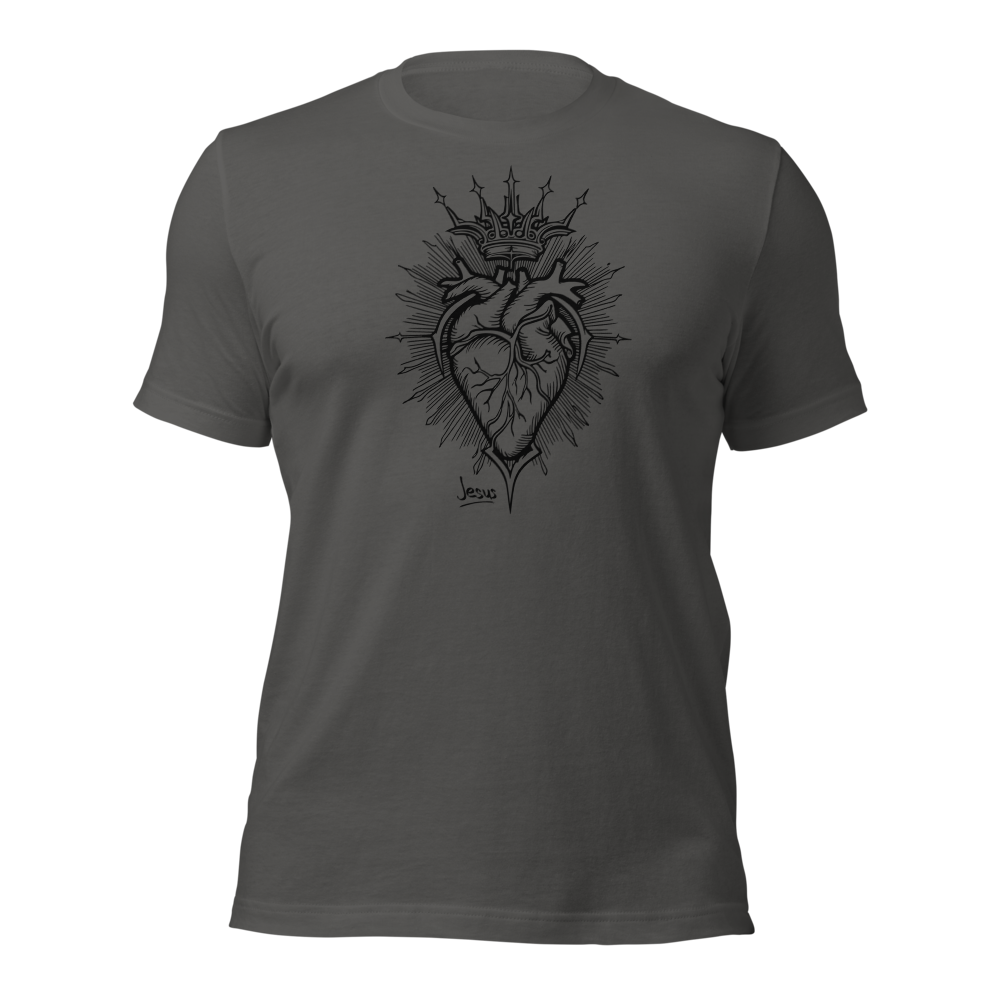 Jesus Heart John 15:12 Christian T-Shirt — front view