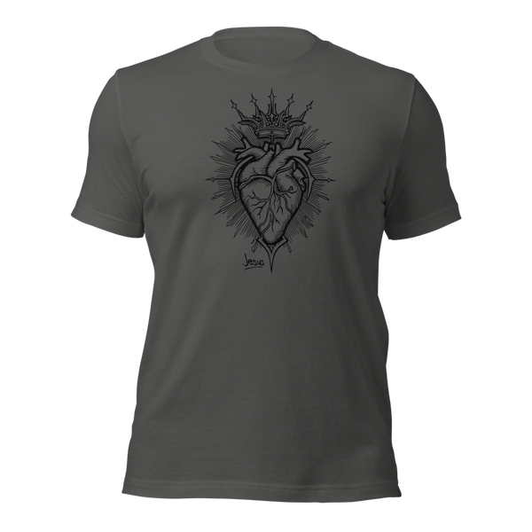 Jesus Heart John 15:12 Christian T-Shirt — front view