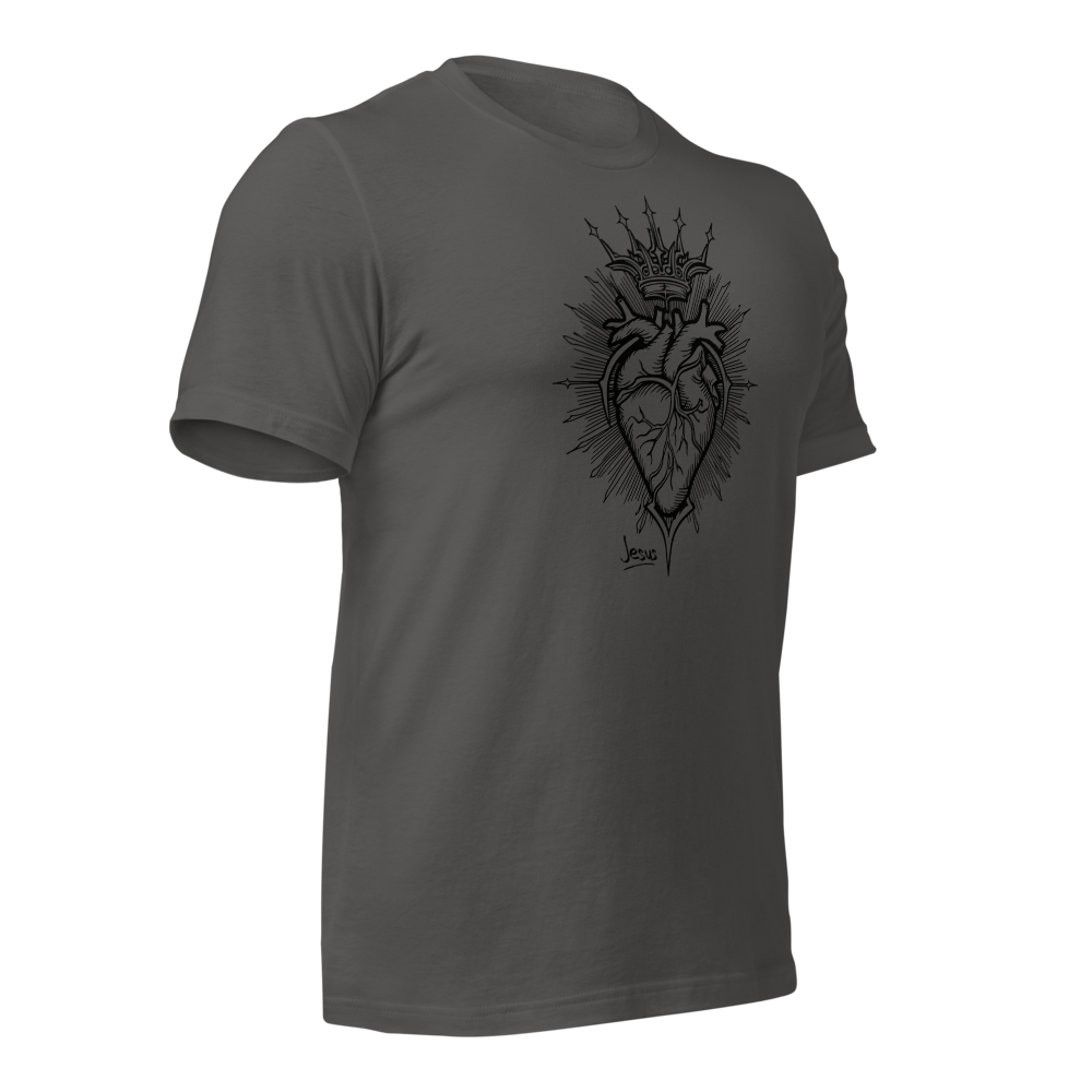Jesus Heart John 15:12 Christian T-Shirt — front view 4