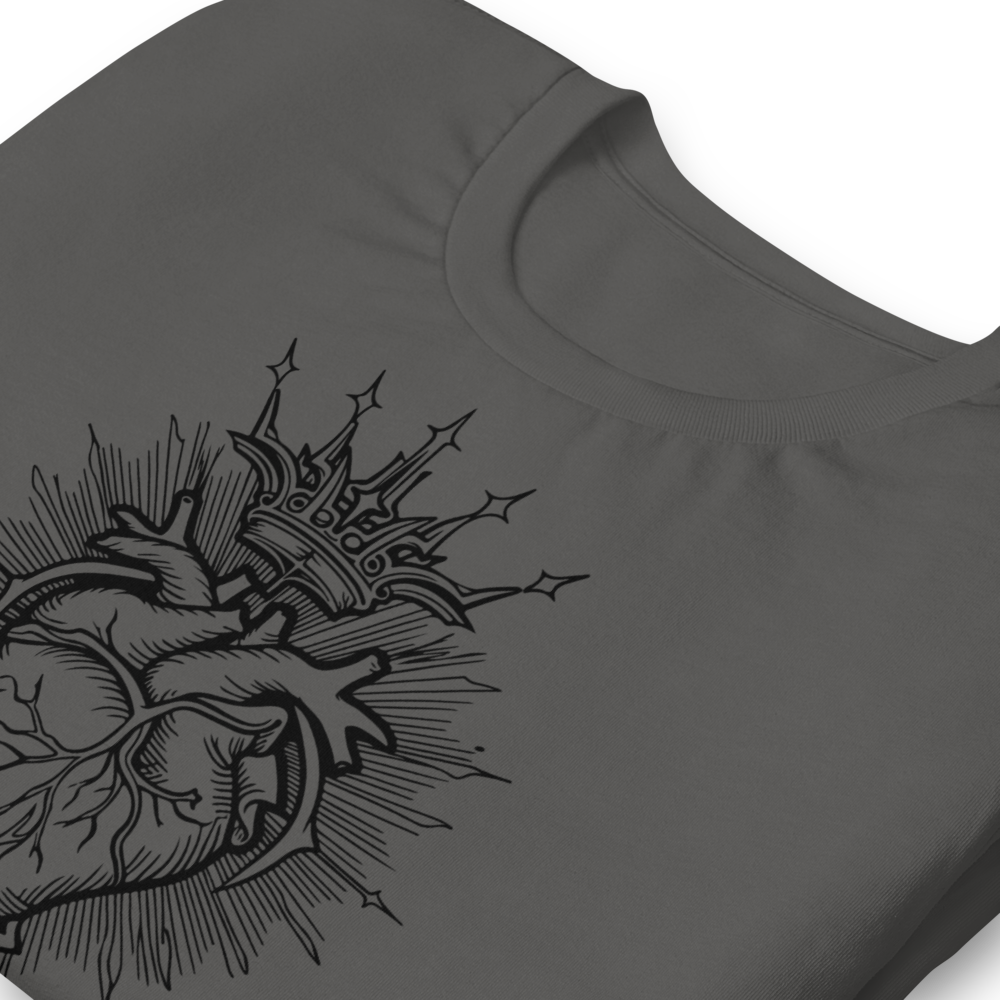 Jesus Heart John 15:12 Christian T-Shirt — design detail