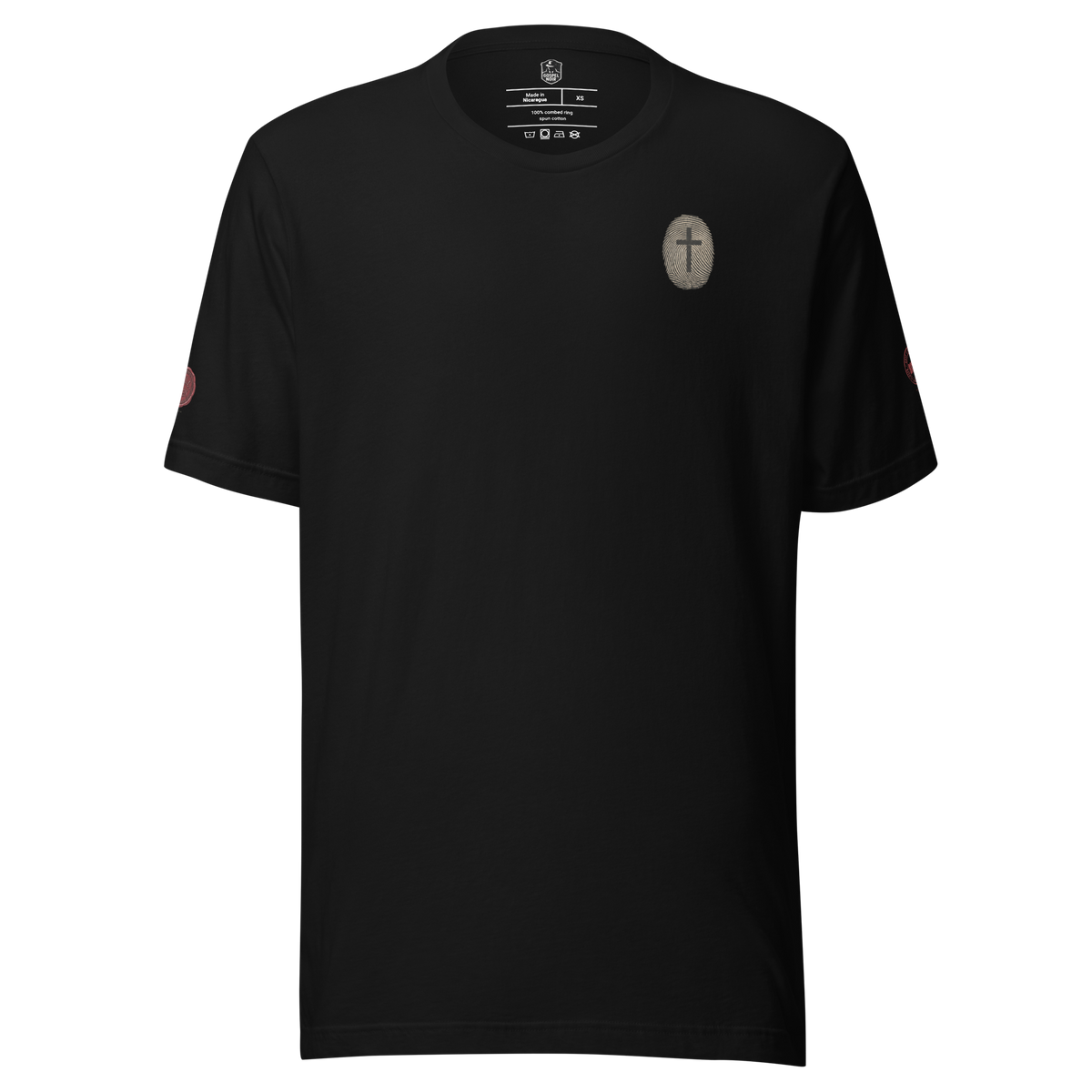Unsolved? He Is Risen Christian T-Shirt – Black — black, product view 2