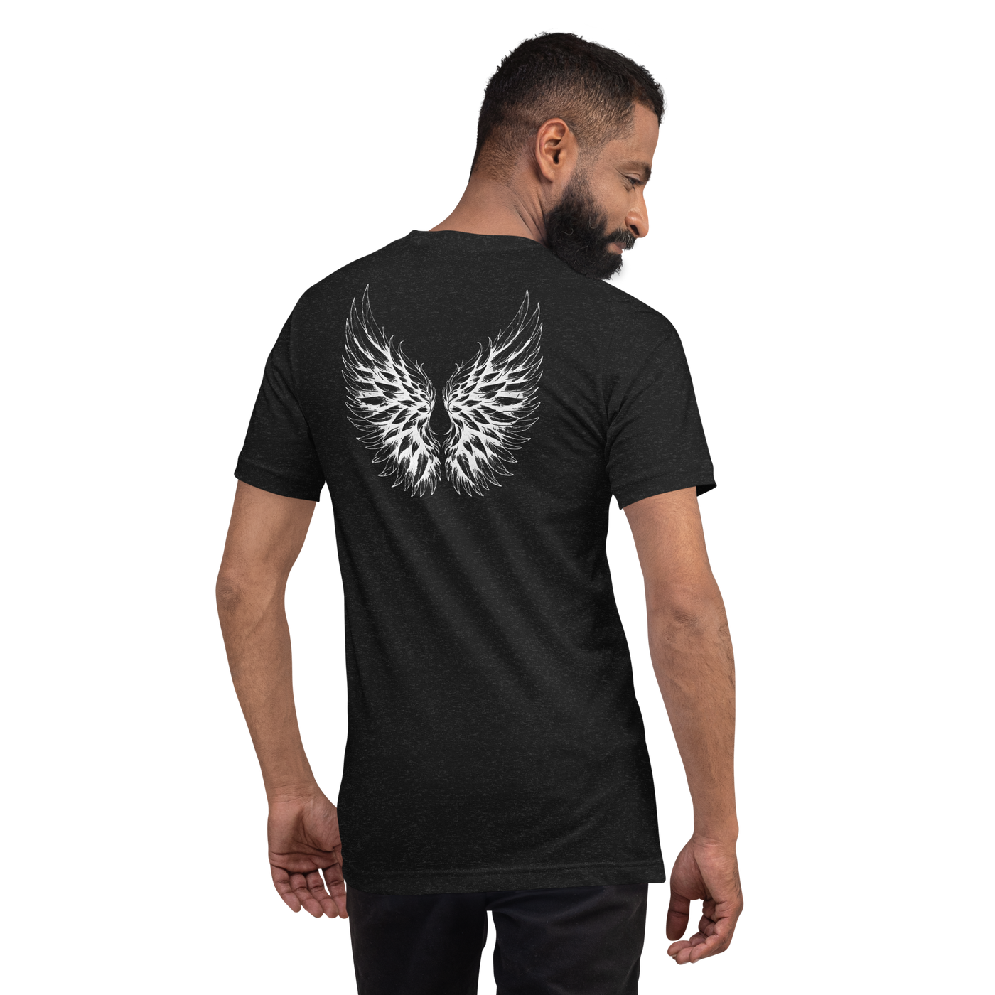Jesus: King of Influencers Christian Graphic T-Shirt — black, back view 2