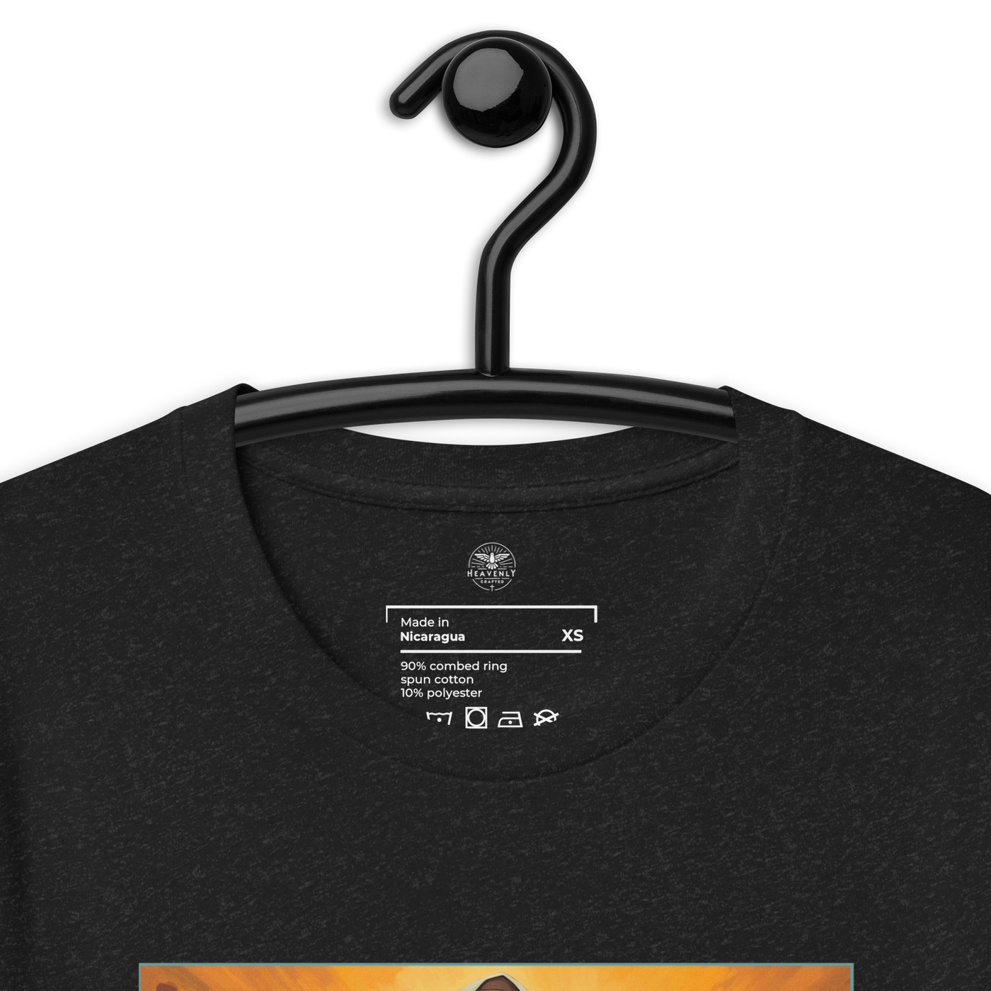 Jesus: King of Influencers Christian Graphic T-Shirt — black, design detail