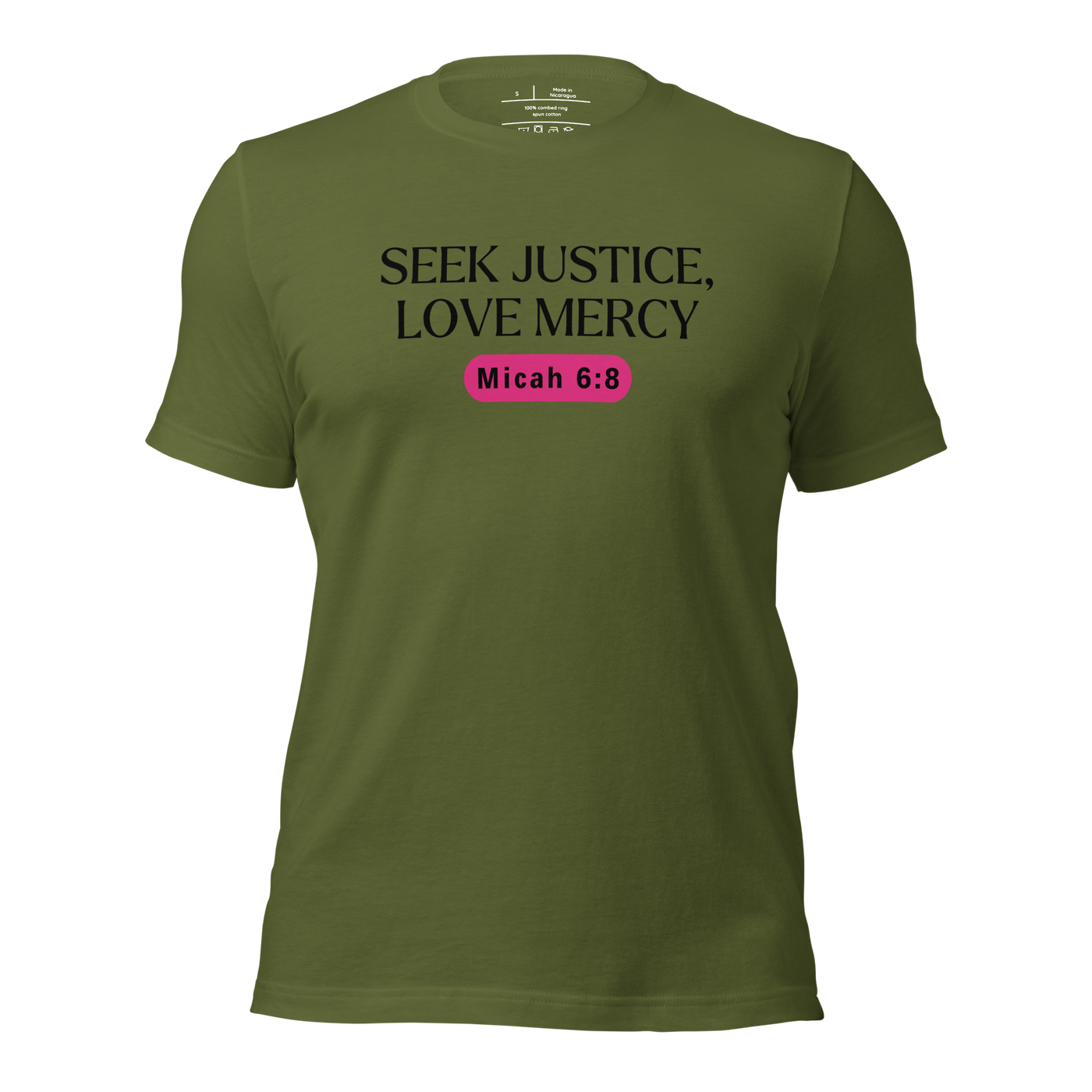 Army of Faith Ephesians 6:11 Christian T-Shirt — army green, product mockup