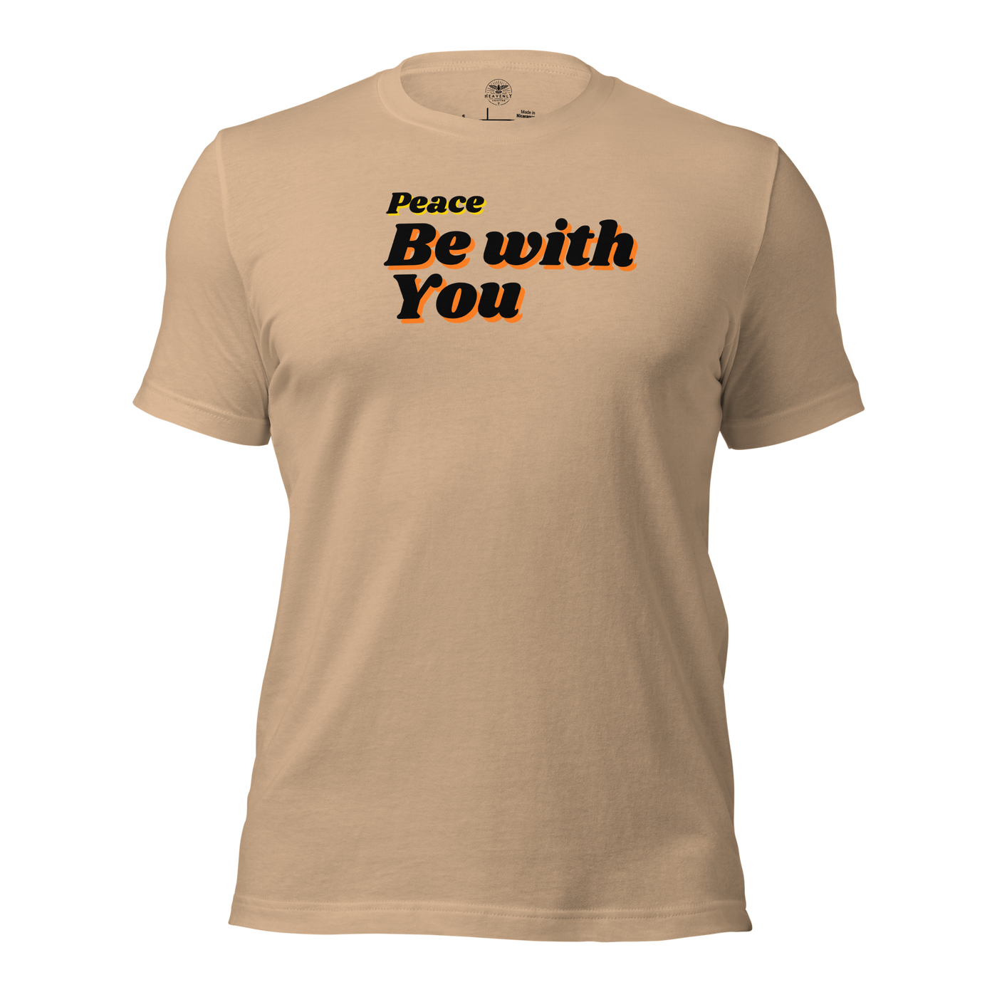 Peace Be With You John 20:19 vintage tan Christian T-shirt product mockup