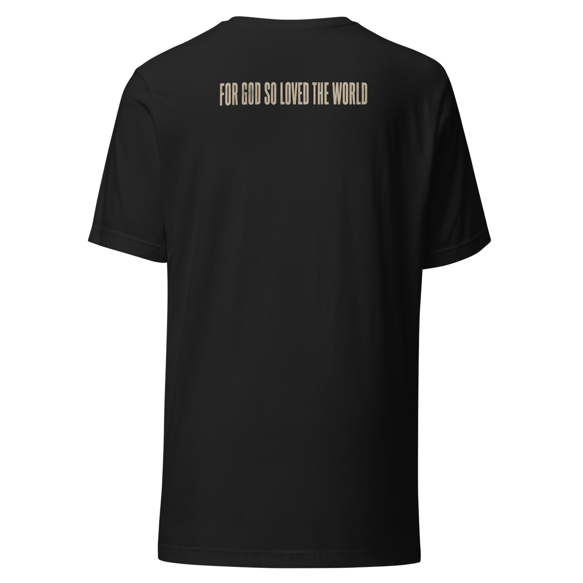 Still Open John 3:16 Christian T-Shirt – Vintage Black — black, back view