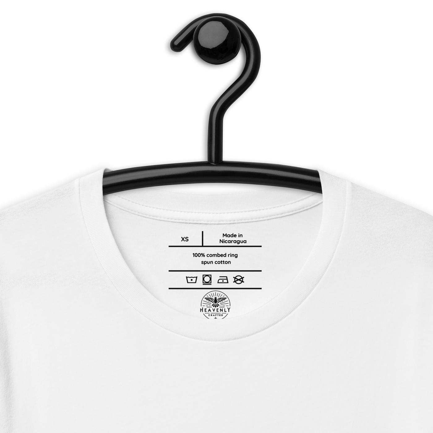 Love Never Fails 1 Corinthians 13:8 Christian T-Shirt — white, hanging view 2