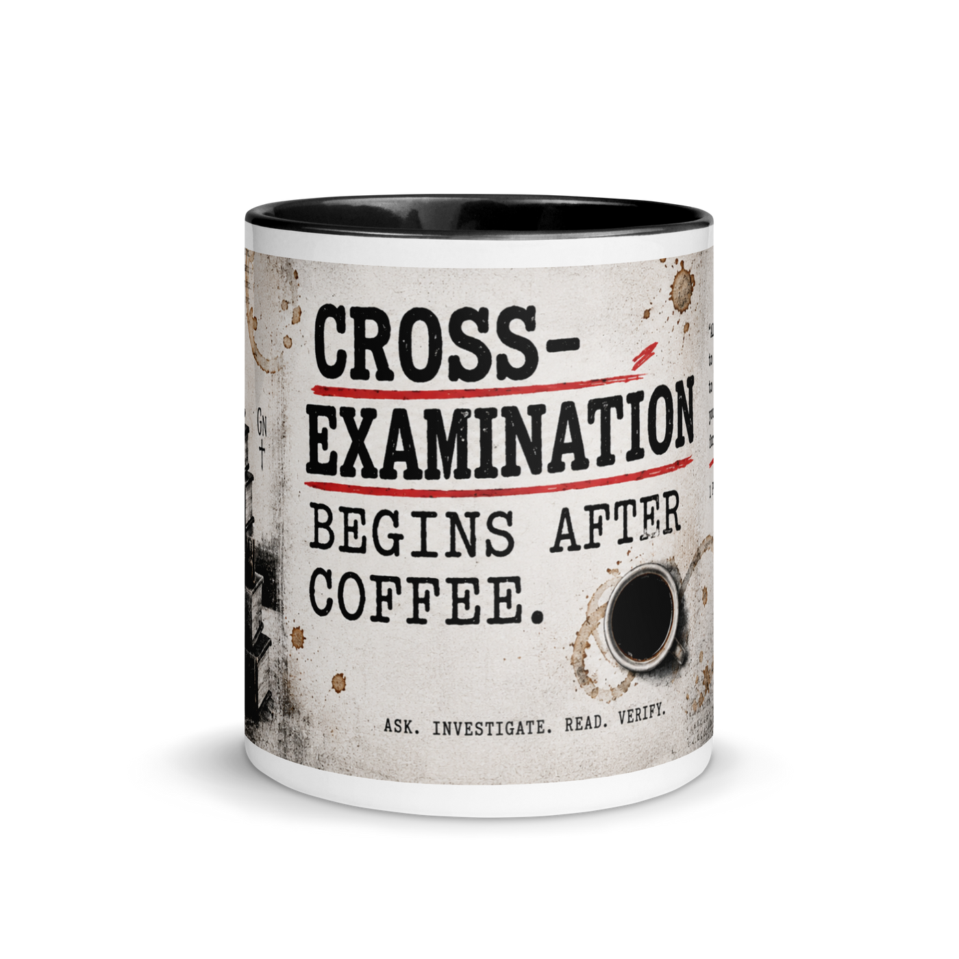 Christian evidence and biblical archaeology mug by Gospel Noir, front product view.