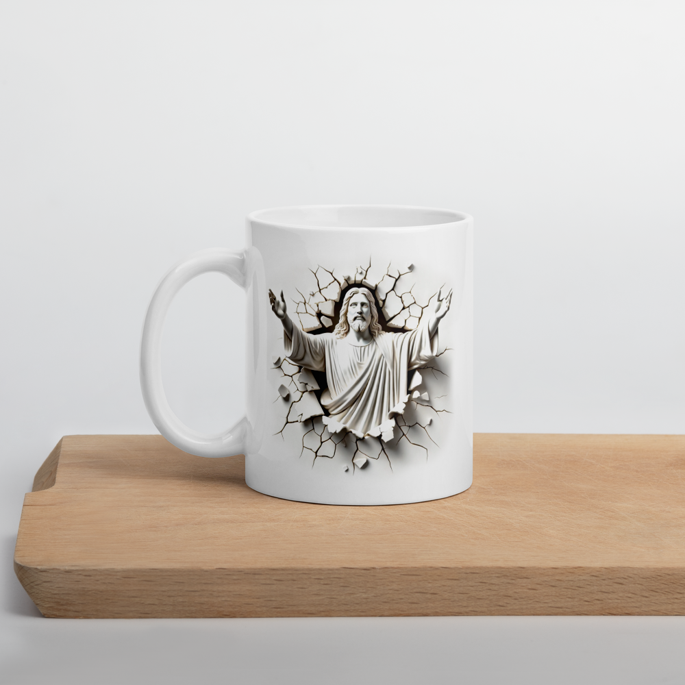 Faith Over Fear Isaiah 41:10 White Christian Mug – 11 oz — white, product view 2